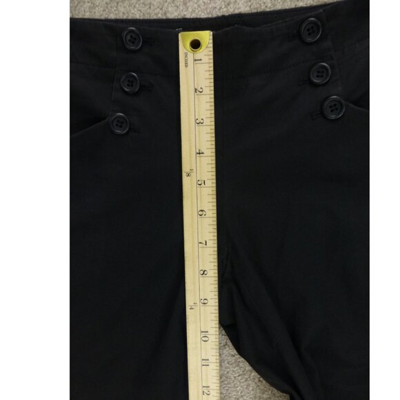 Theory Black Wide Leg Sailor Pants 9 Buttons (Size 2) - Picture 10 of 12